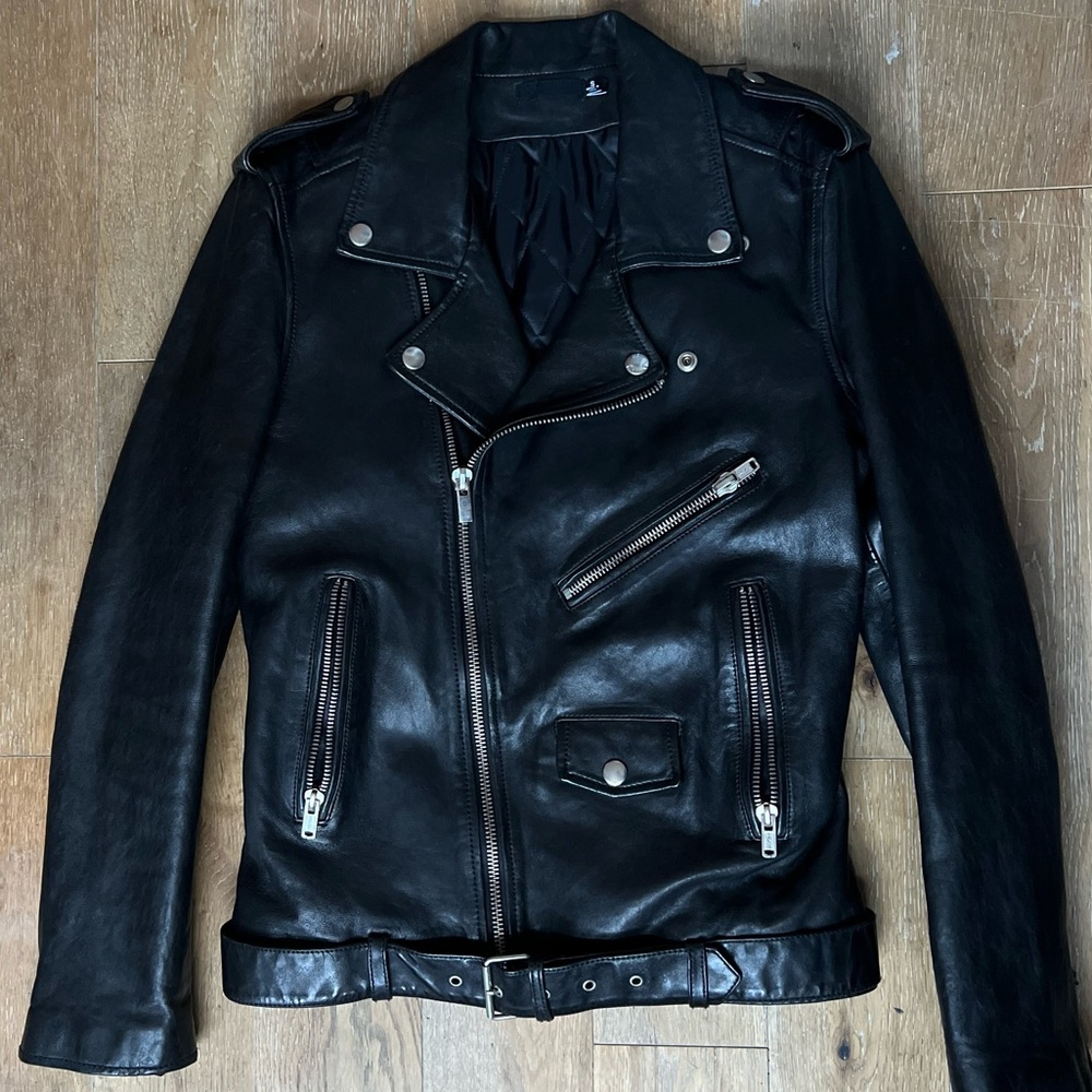BLK DNM Leather Jacket 5 Motorcycle Jacket Small